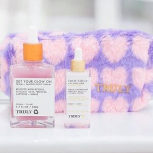 Truly Set After Shave Serum, Body Serum & Cosmetic Bag